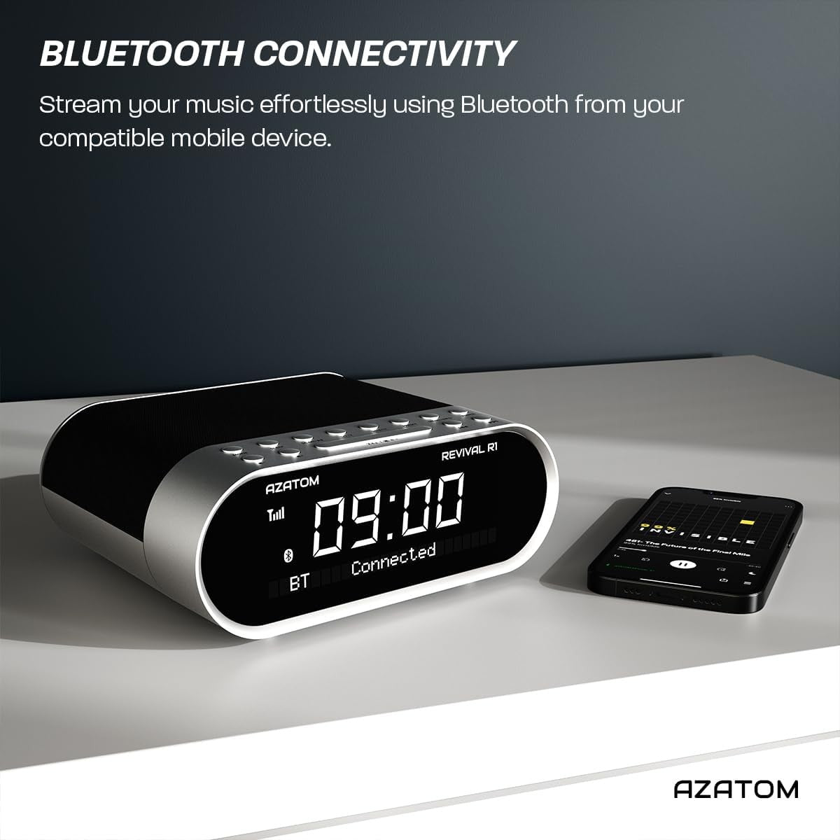DAB DAB+ FM Bedside Digital Radio Bluetooth Dual Alarm Sleep Timer USB