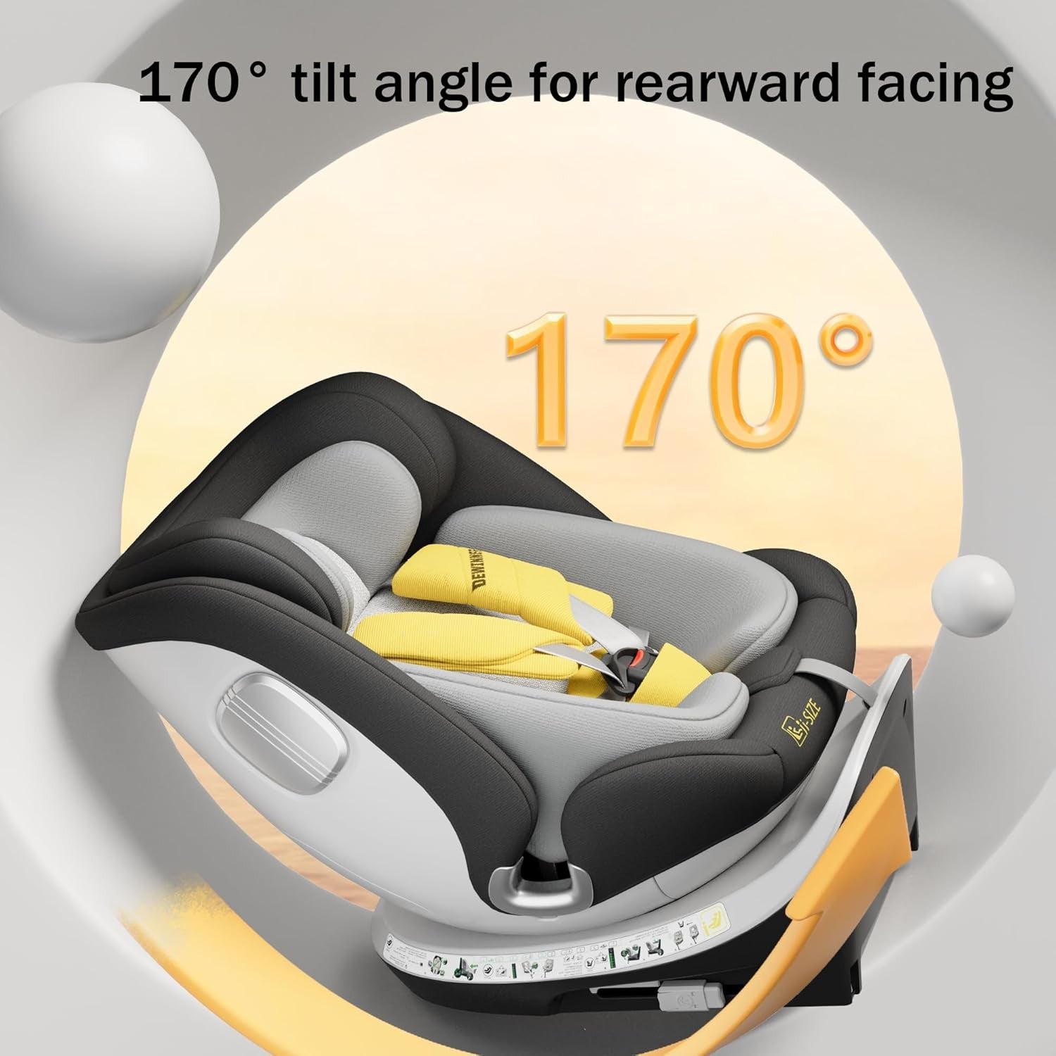 360° Swivel i-Size Car Seat ISOFIX R129 0–36kg Birth to 12 Years