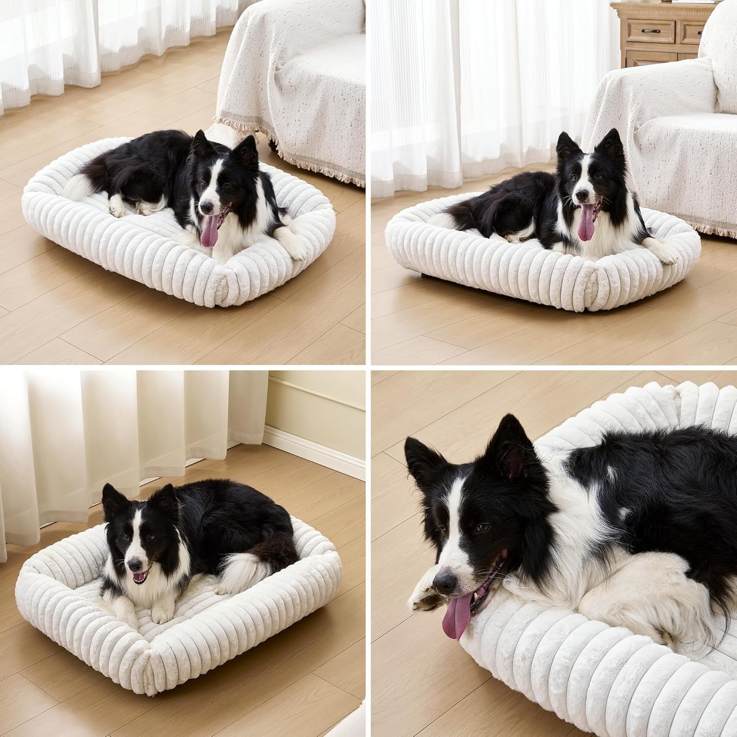 XL Orthopedic Dog Bed 35x25in Washable Furry Sofa
