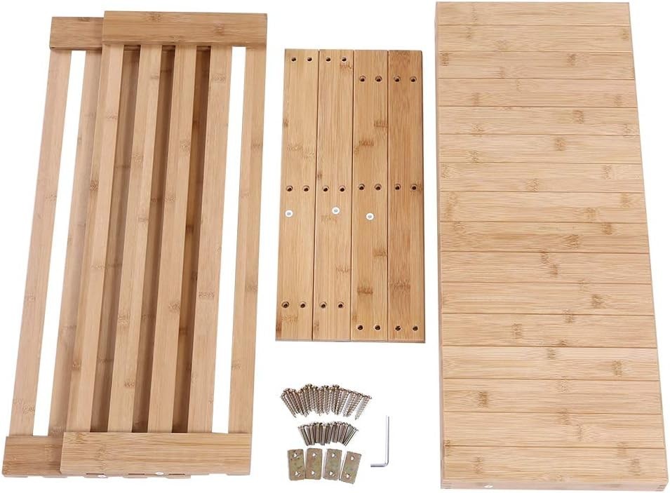 Natural Bamboo 3-Tier Shoe Storage Bench – Eco Entryway Organizer Seat