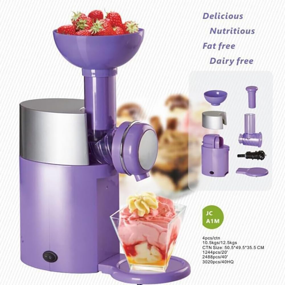 Frozen Dessert Maker Ice Cream Yogurt Sorbet Machine 500ml Manual