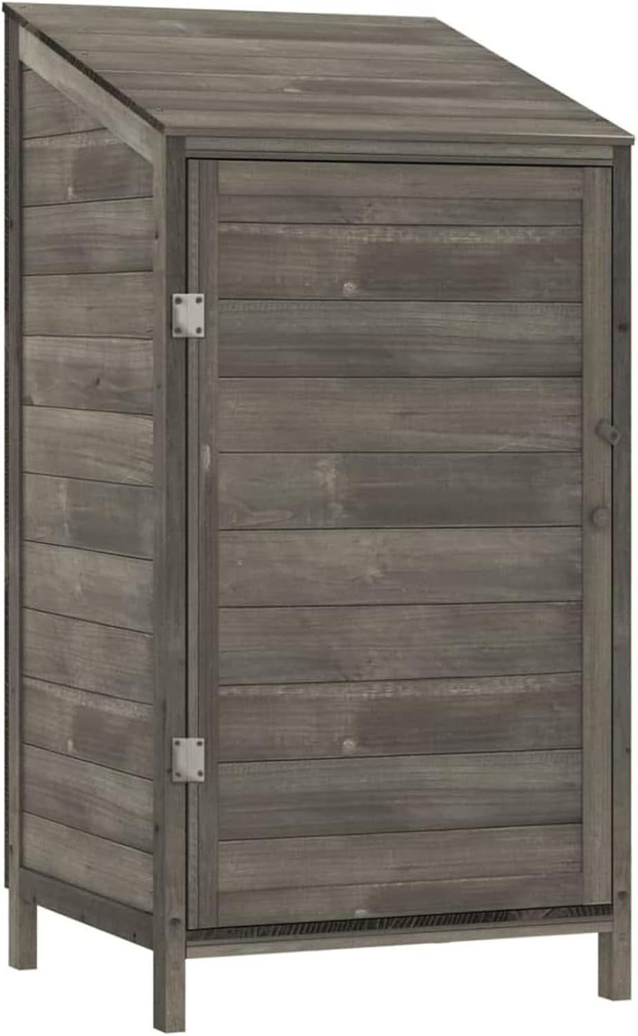 Outdoor Wooden Garden Shed 55x52x112cm Anthracite Tool Storage Weatherproof