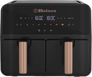 9L Dual Zone Digital Air Fryer | Rapid Air Circulation | 2×4.5L | Smart Finish
