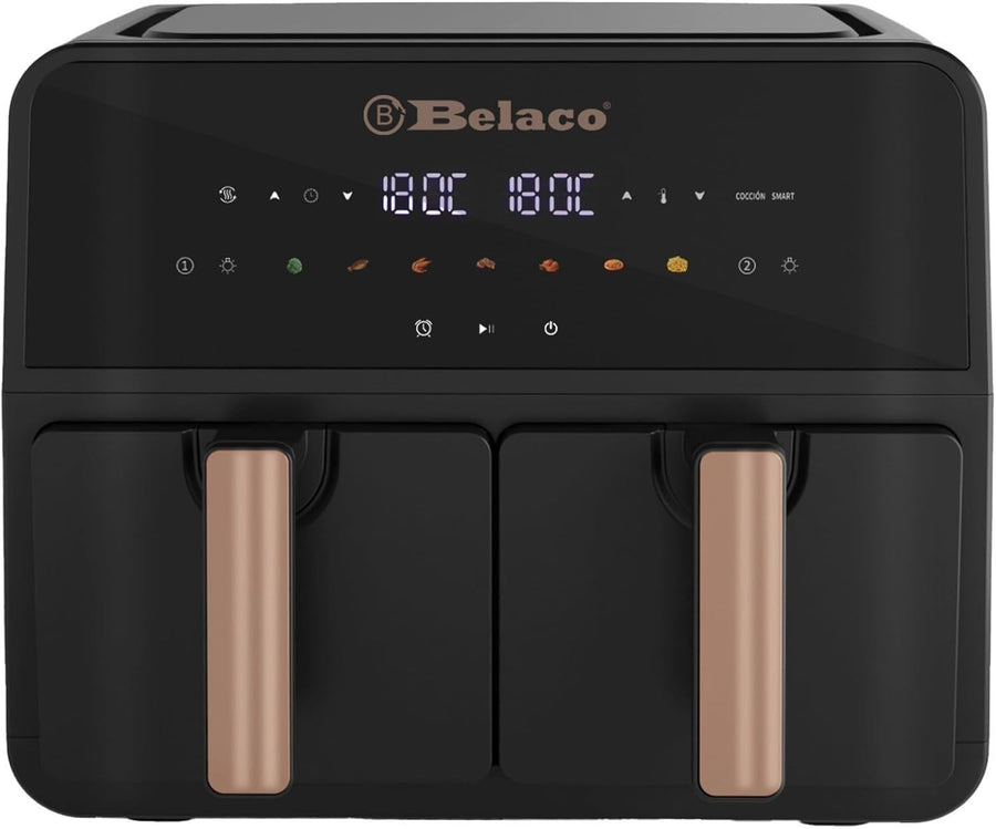 9L Dual Zone Digital Air Fryer | Rapid Air Circulation | 2×4.5L | Smart Finish