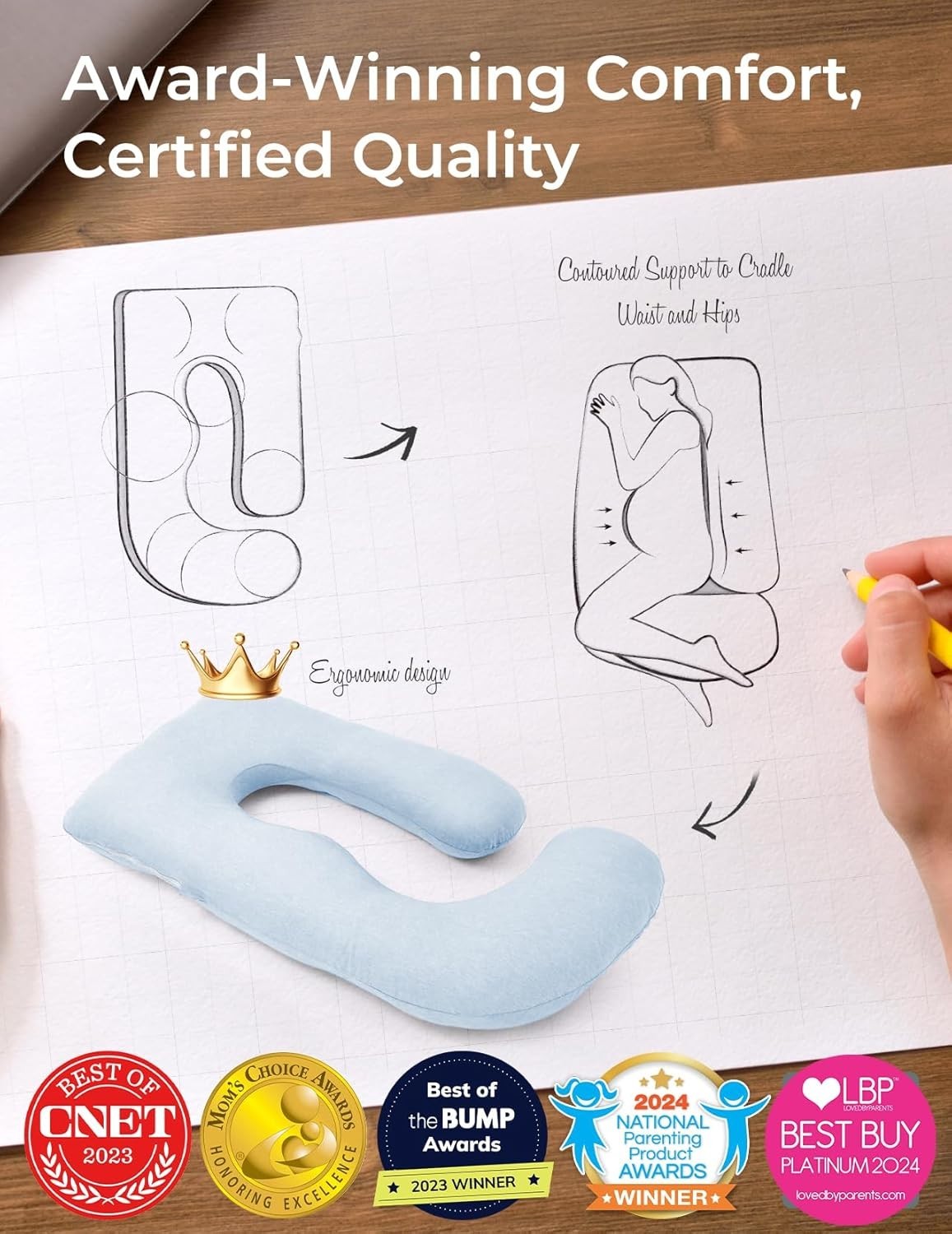 U Shaped Pregnancy Pillow Full Body Maternity Support Sleep Pillow