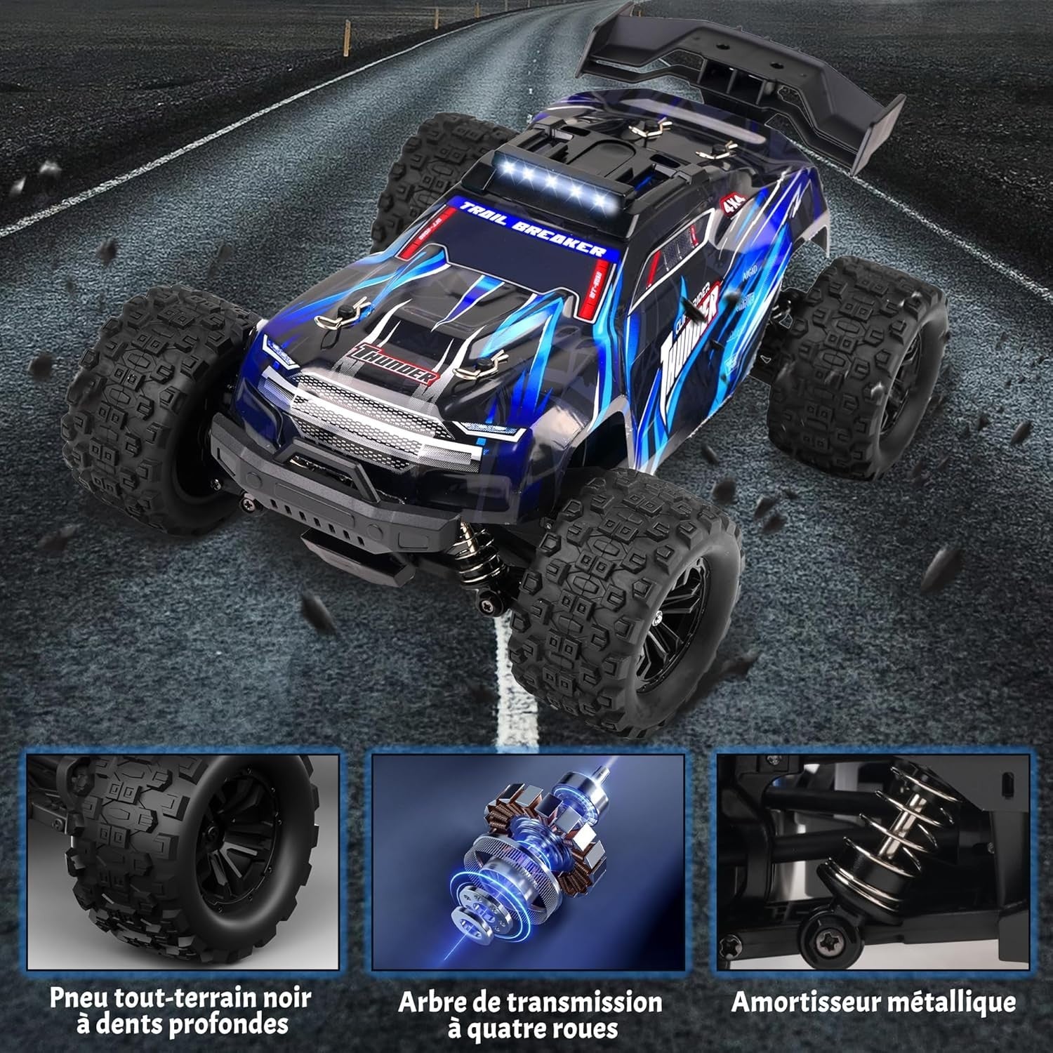 1:18 RC Car 40KM/H 4WD Off-Road Drift Truck – Dual Battery Fast Remote Car