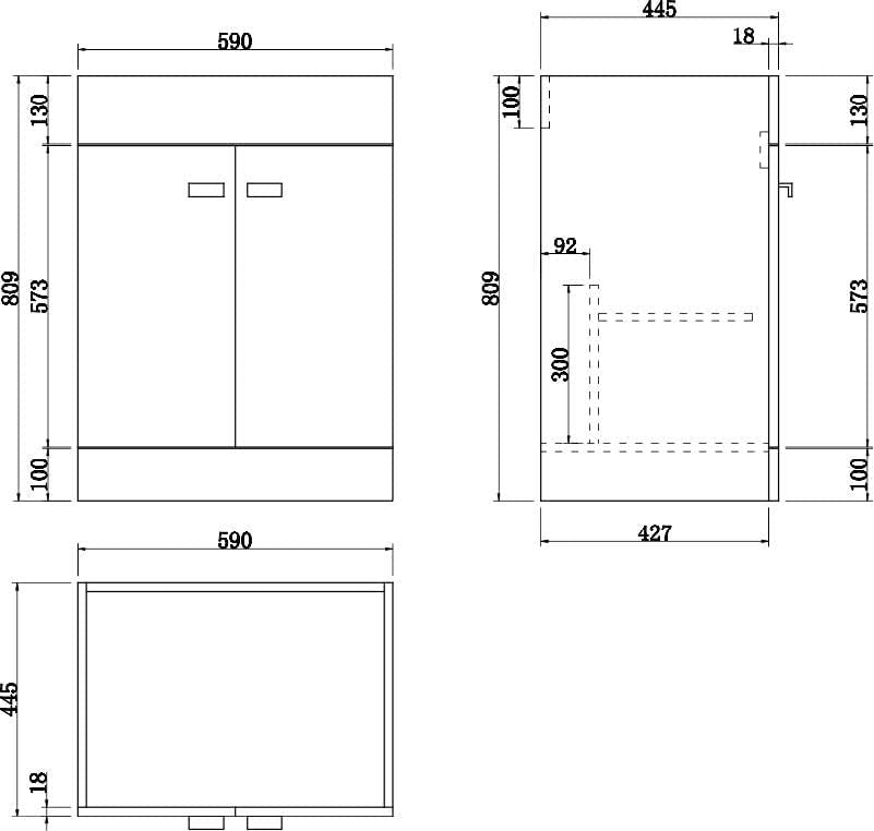 1100mm L Shape Bathroom Vanity Unit with Basin & Toilet Left Hand Gloss White