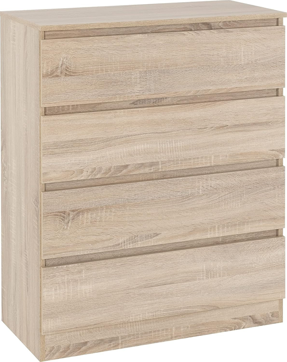 Sonoma Oak 4 Drawer Chest Storage Cabinet Wall Mount Bedroom Organizer