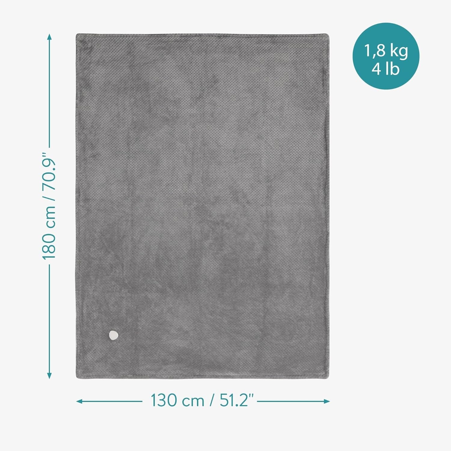 Electric Heated Throw Blanket Waffle Texture 3 Heat Auto Off Washable 180x130