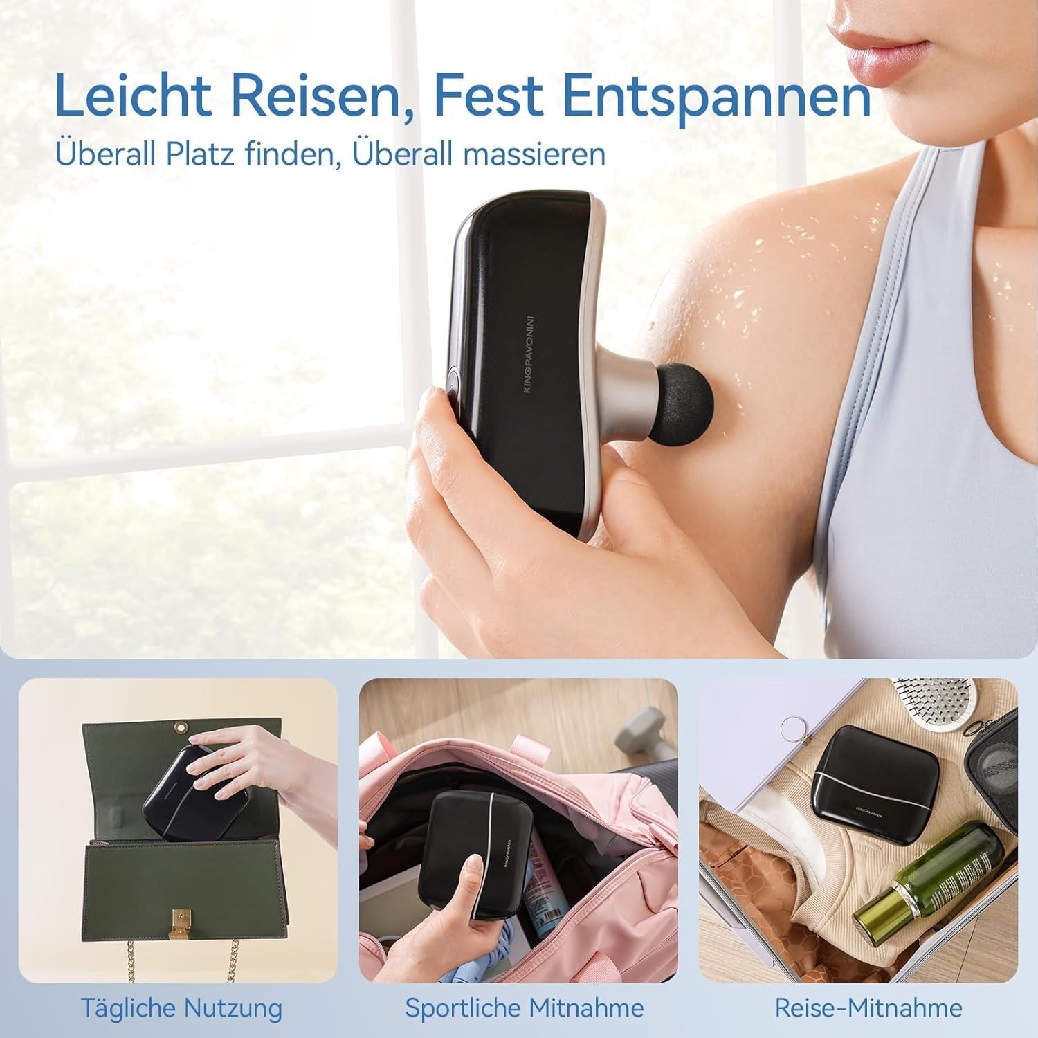 Mini Deep Tissue Massage Gun Pocket Size with Case Portable Muscle Relief Tool