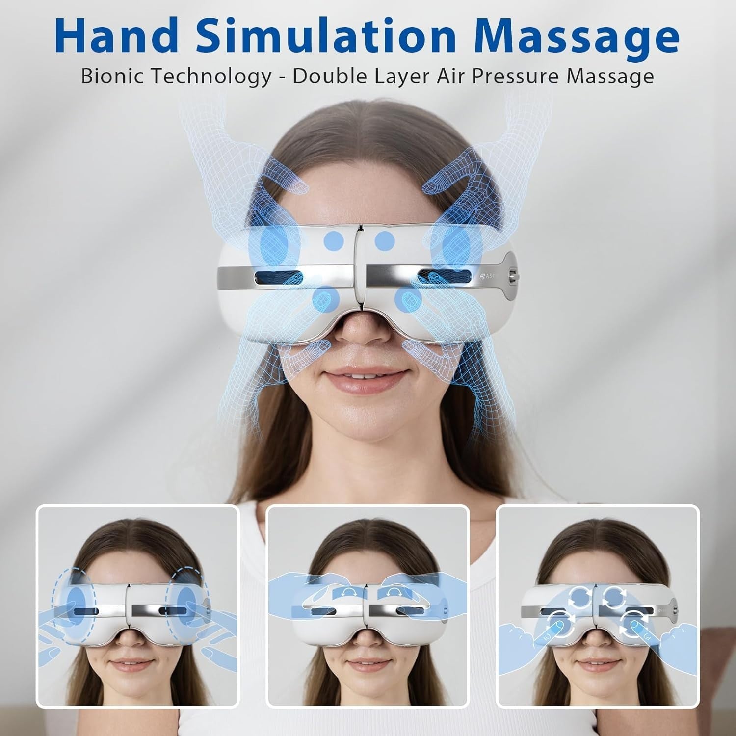 Hot Cold Eye Massager Air Compression Bluetooth Heat Cooling Relief
