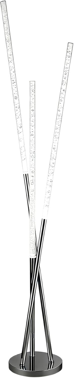 Modern LED Bubble Floor Lamp Chrome Standing Light Low Energy 135cm