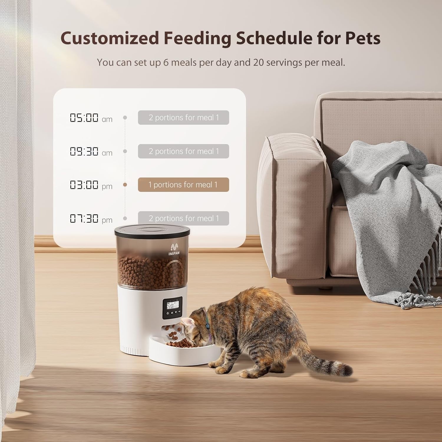 Automatic Pet Feeder 3L Programmable Timer Food Dispenser LCD Control