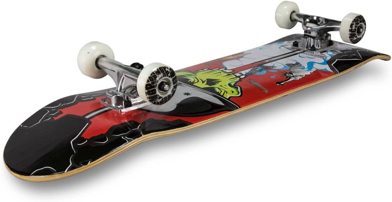 31" Beginner Skateboard Double-Kick Maple Deck with 54mm Wheels