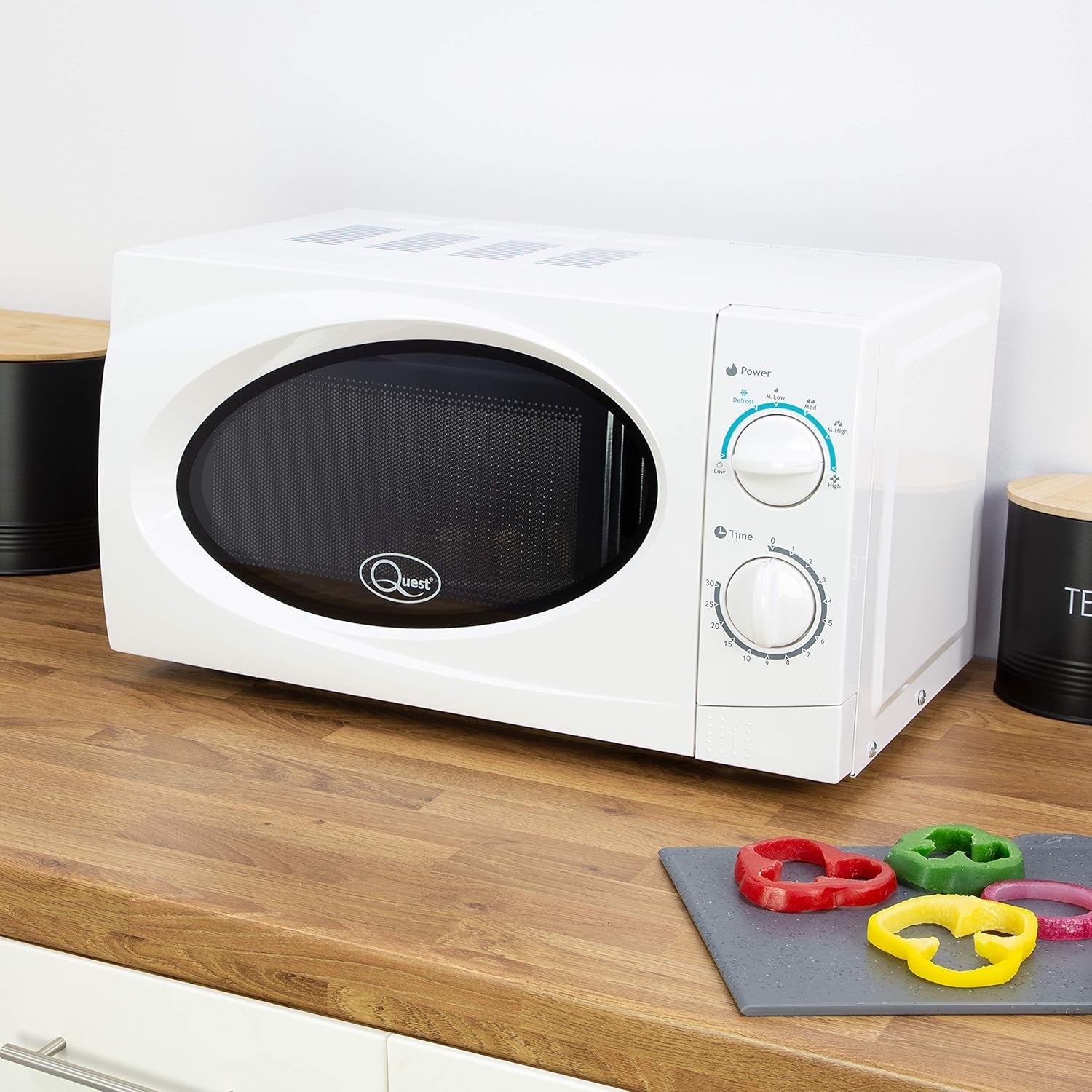 White 20L Microwave 700W 6 Power Levels Manual Timer A Rated