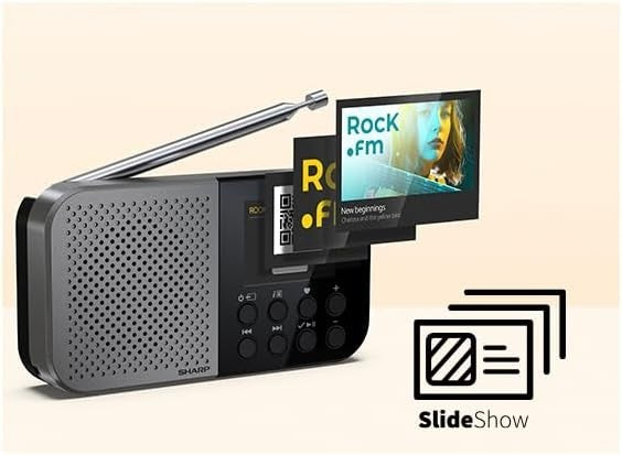 Portable Pocket DAB+/FM Digital Radio Bluetooth 5.3 USB-C Storm Grey