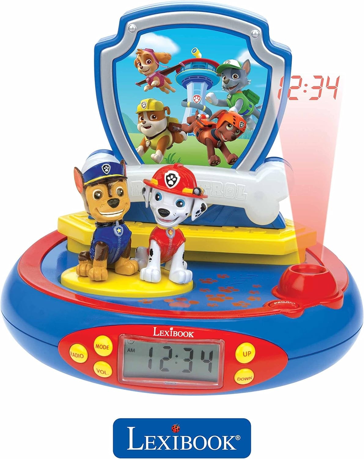 Kids Projector Alarm Clock Night Light Ceiling Time Display Sound Effects