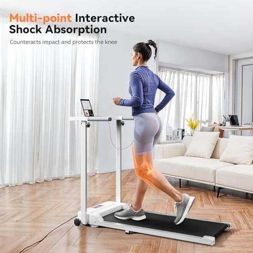 Home Office Foldable Treadmill 2HP Walking Jogging Pad LED Display