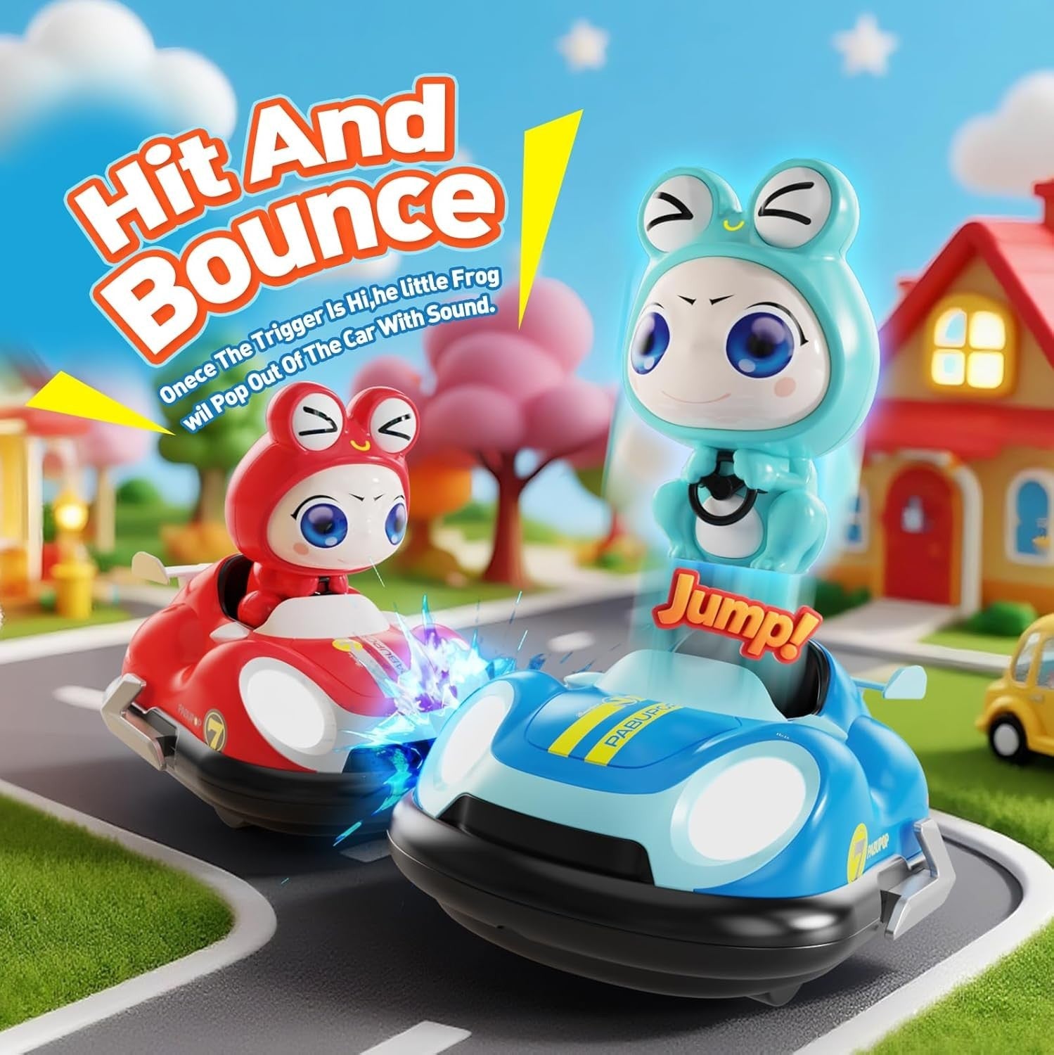 2-Pack Kids RC Bumper Cars w/ Ejecting Drivers, Lights & Music – Ages 6-12 Toy
