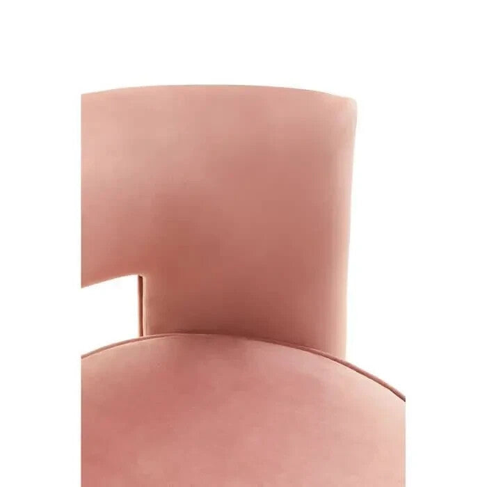 Pink Velvet Swivel Chair with Gold Base – Modern Accent Vanity Lounge Seat