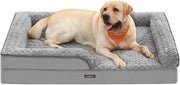 XXL Orthopedic Dog Sofa Bed 122x89cm Memory Foam Grey