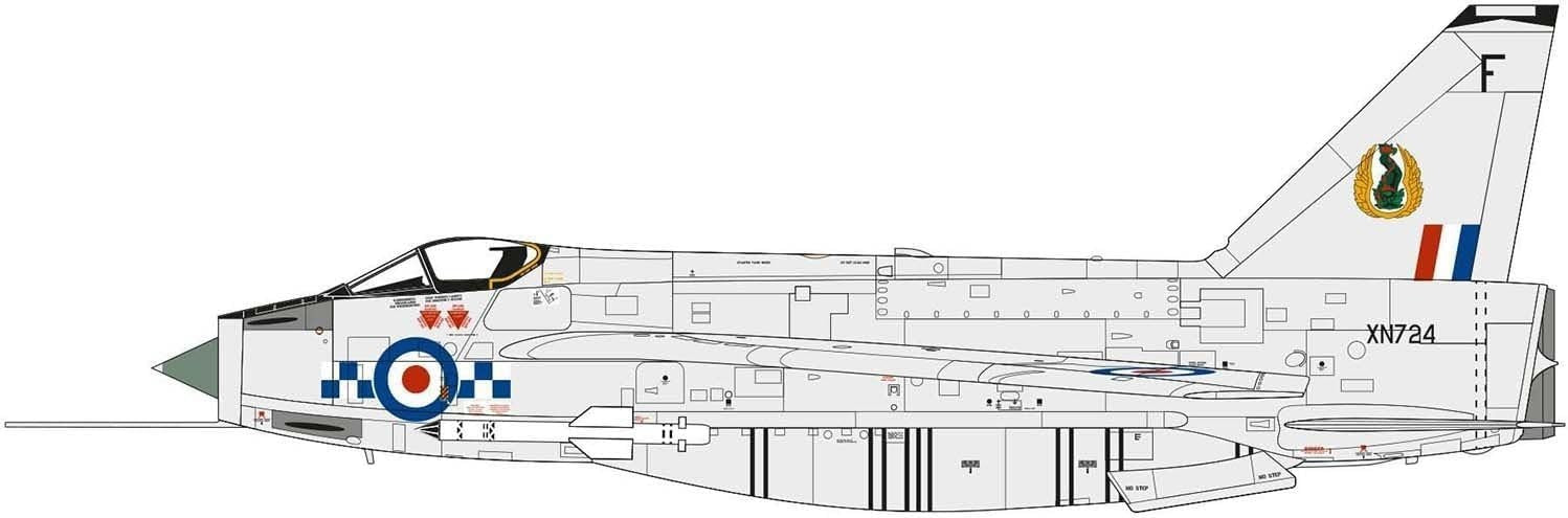 1:72 Scale Electric Lightning F2A Model Kit for Adults & Kids 8+ with Decals