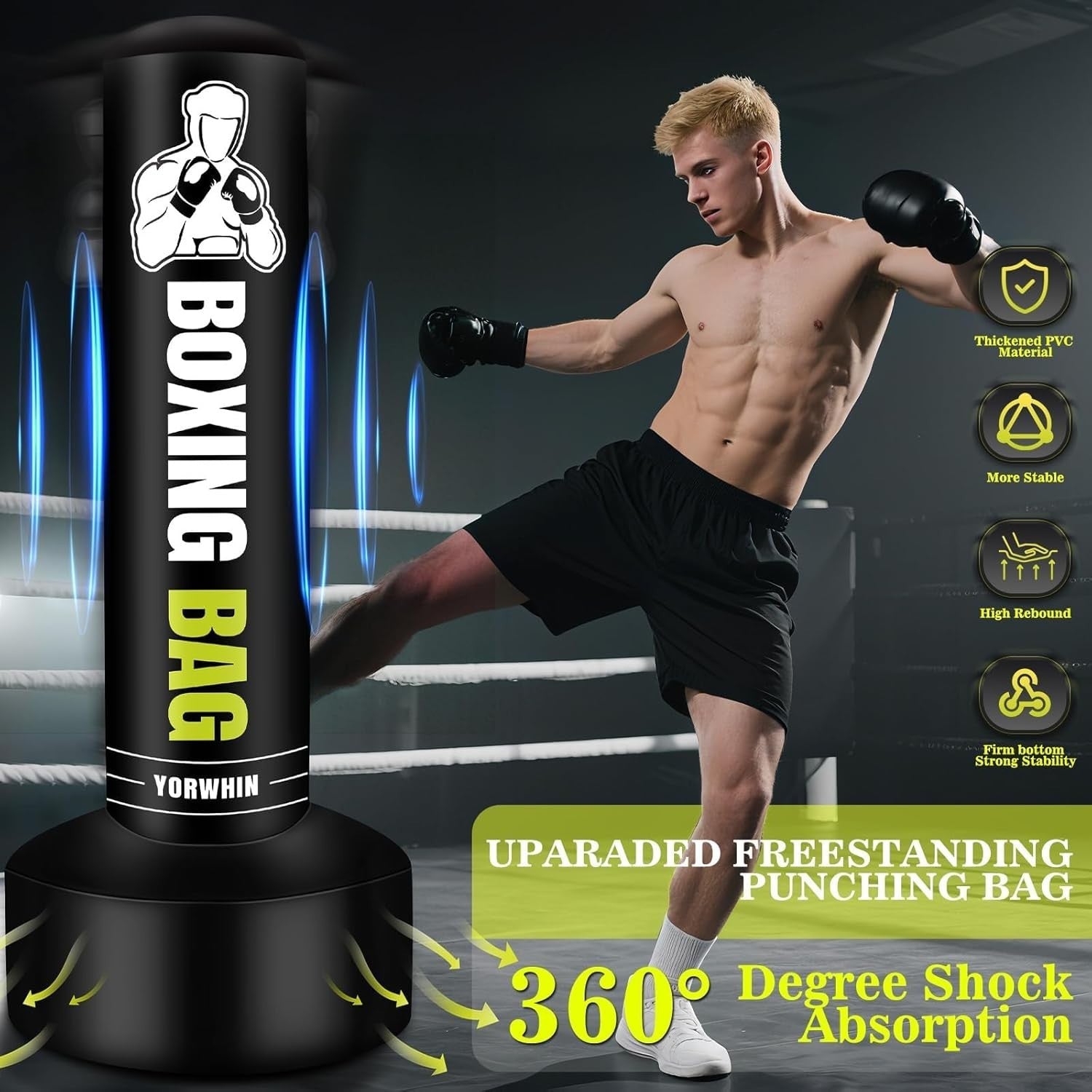 Inflatable 180cm Standing Boxing Bag Home MMA Kick Training