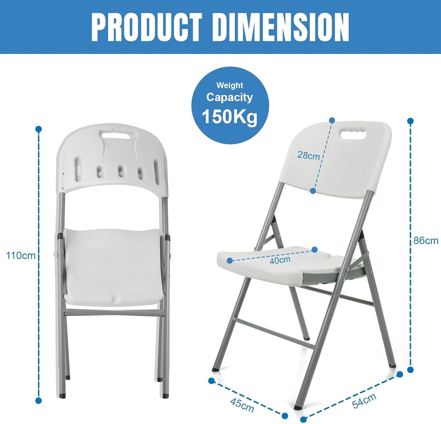 6ft Folding Trestle Table with 6 Chairs Heavy-Duty Indoor Outdoor Set