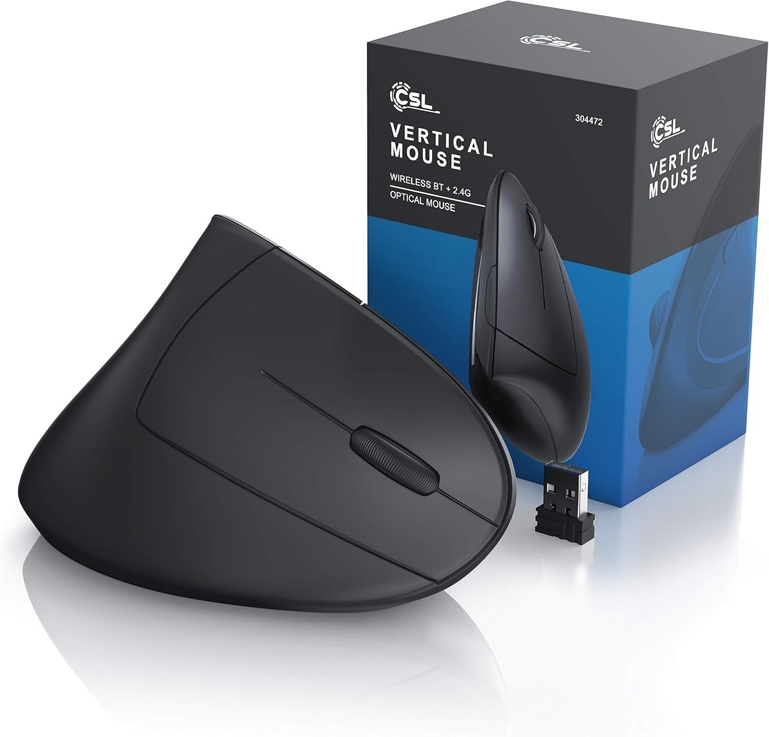 Vertical Ergonomic Wireless Mouse Bluetooth 2400 DPI USB Comfort