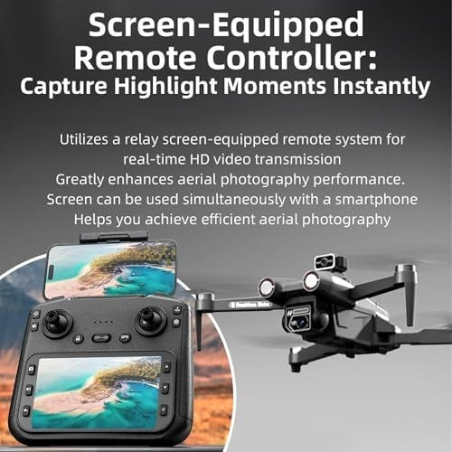 4K HD Drone with LCD Screen GPS Auto Return Obstacle Avoidance Brushless