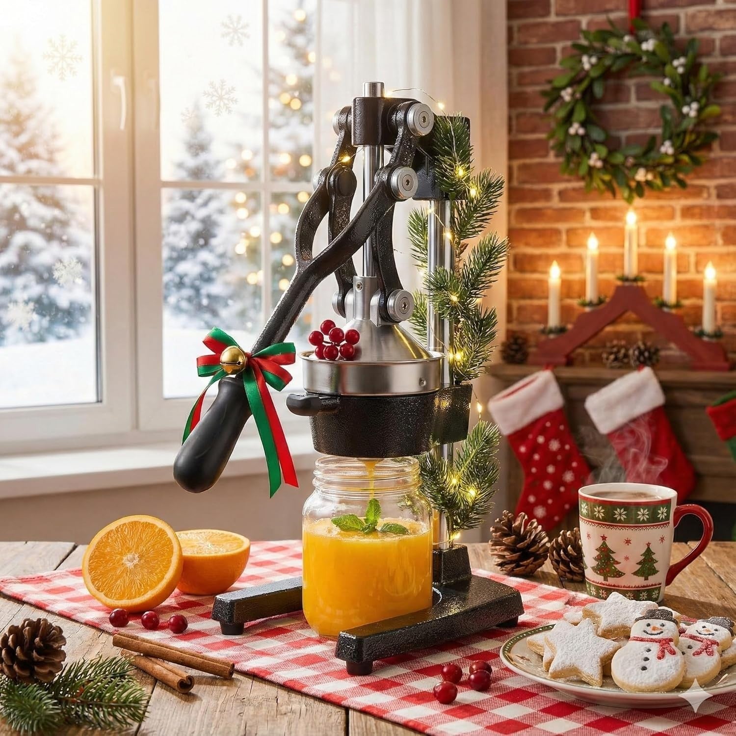 Cast Iron Manual Citrus Press Heavy Duty Juicer for Orange Lemon Lime