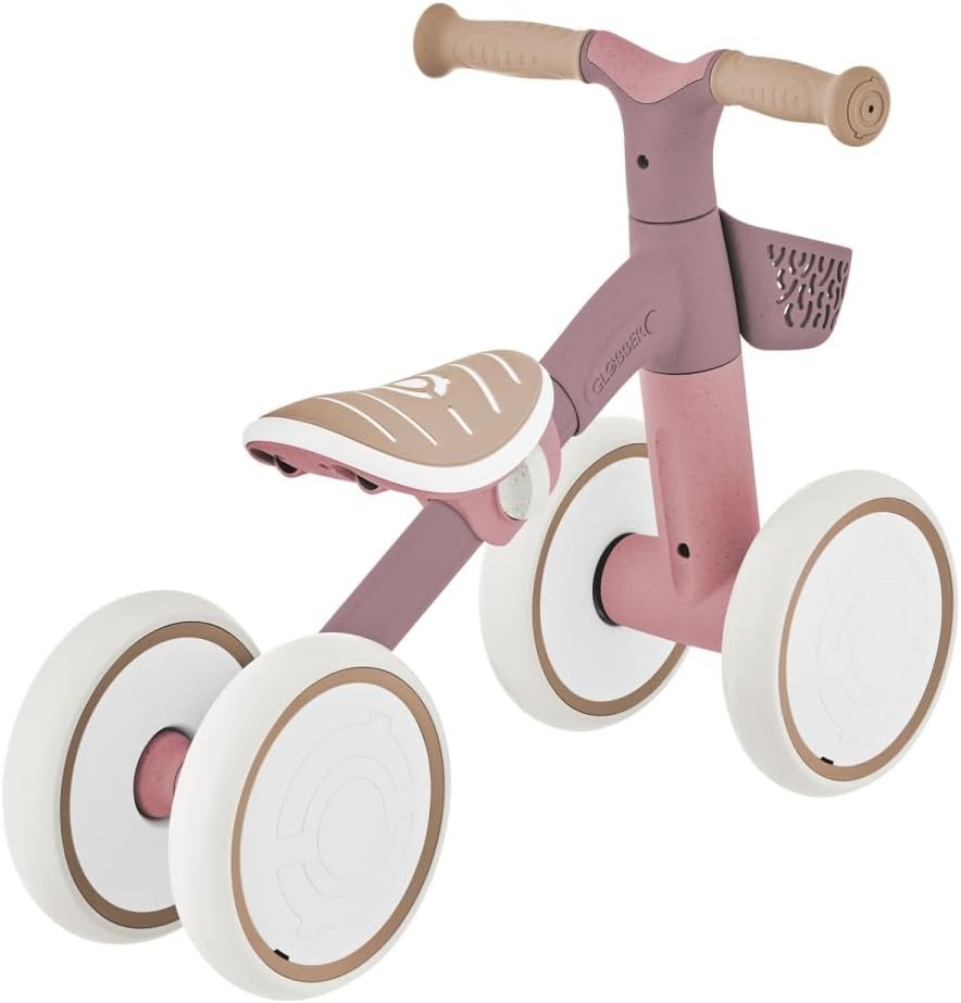 Baby Balance Bike 4 Wheel Ride On Walker Adjustable Seat 12-36 Months