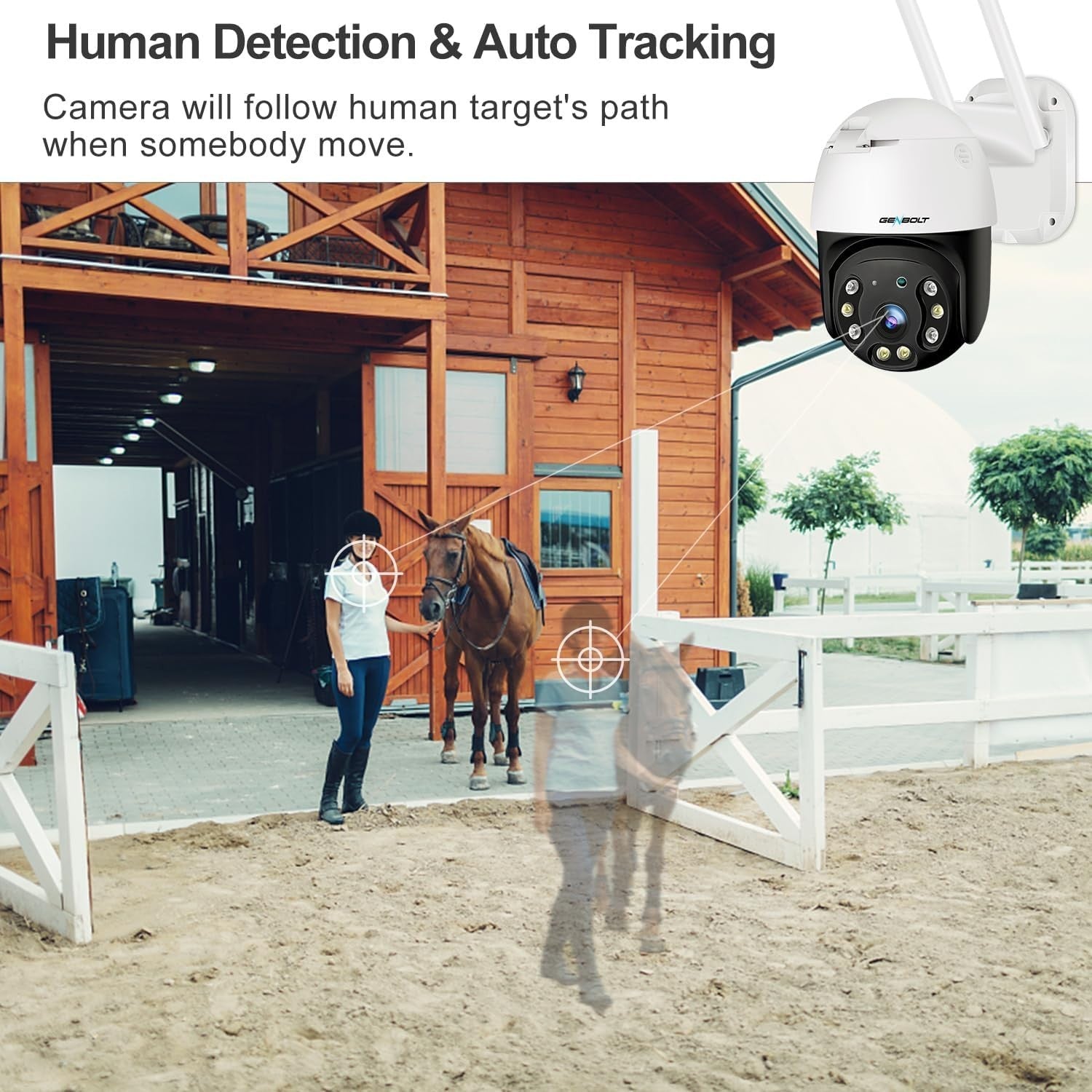 4G LTE Security Camera 2K PTZ CCTV No WiFi Auto Tracking PoE