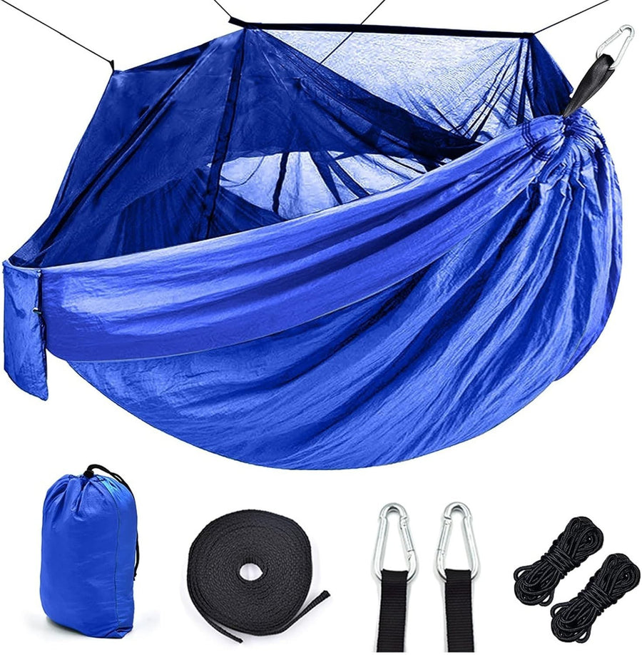 HJUGHPN Outdoor Camping Hammock 1-2 Person Portable 260x140cm Nylon - Blue
