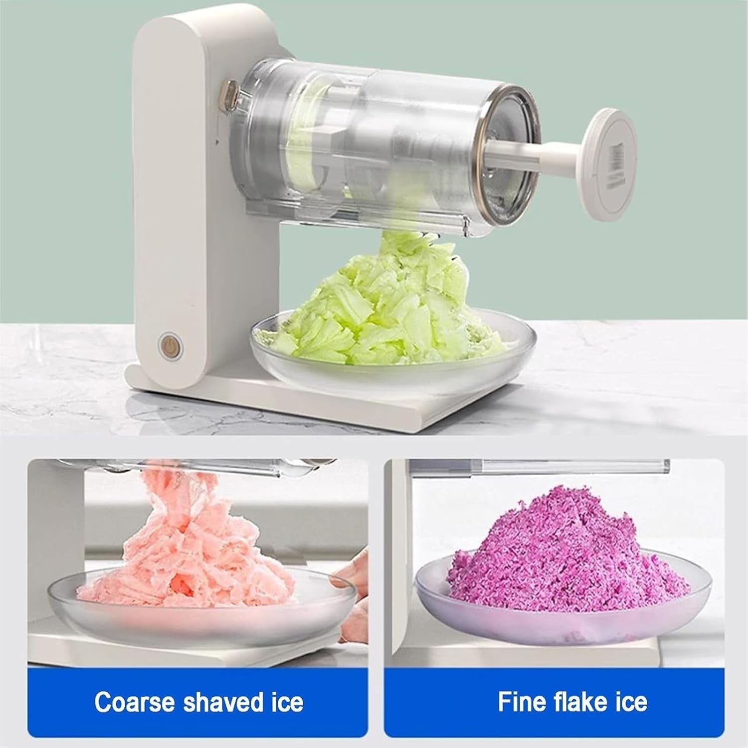 Electric Ice Shaver Slush Maker USB Rechargeable Frozen Fruit Ice Crusher