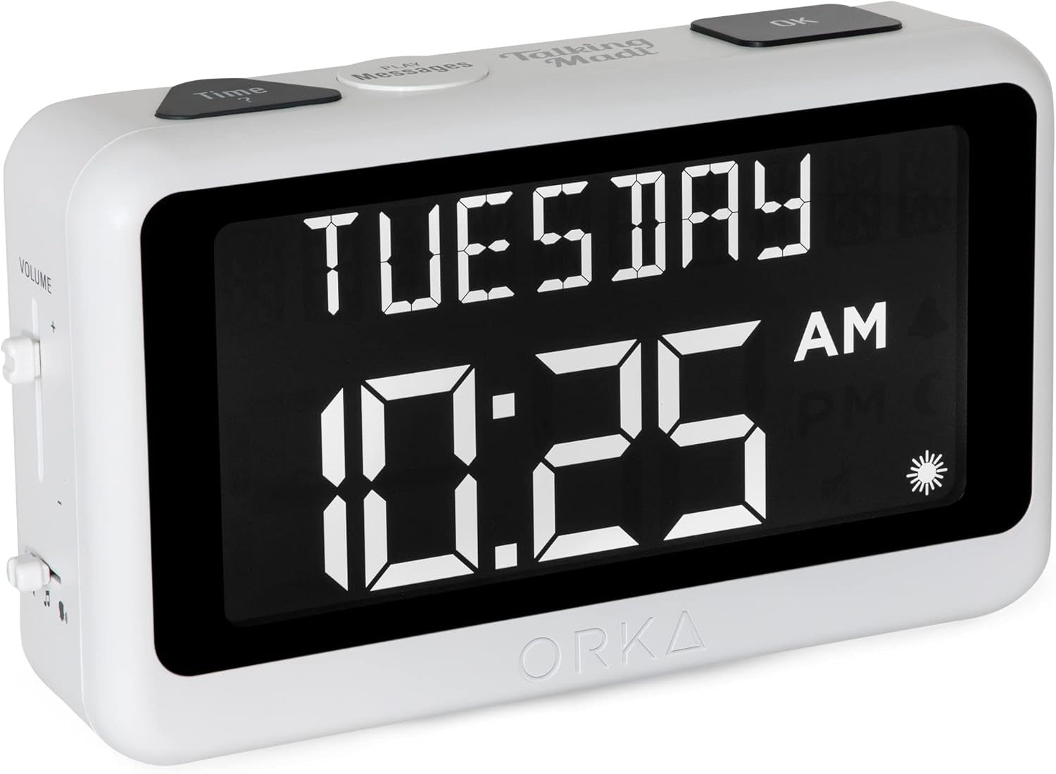 Talking Alarm Clock Voice Medication Reminder Large Display Dementia