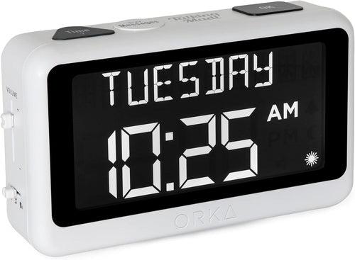 Talking Alarm Clock Voice Medication Reminder Large Display Dementia