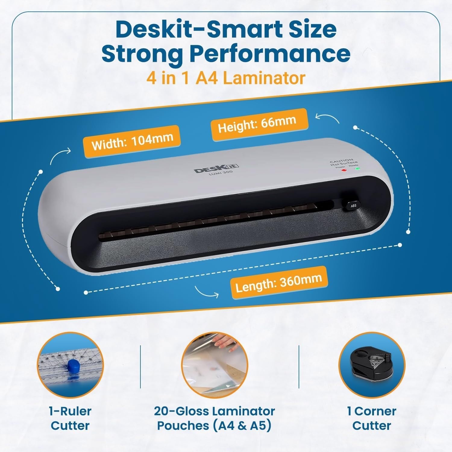 A4 Laminator Machine Compact 4-in-1 Fast Warm Up Anti Jam Home Office
