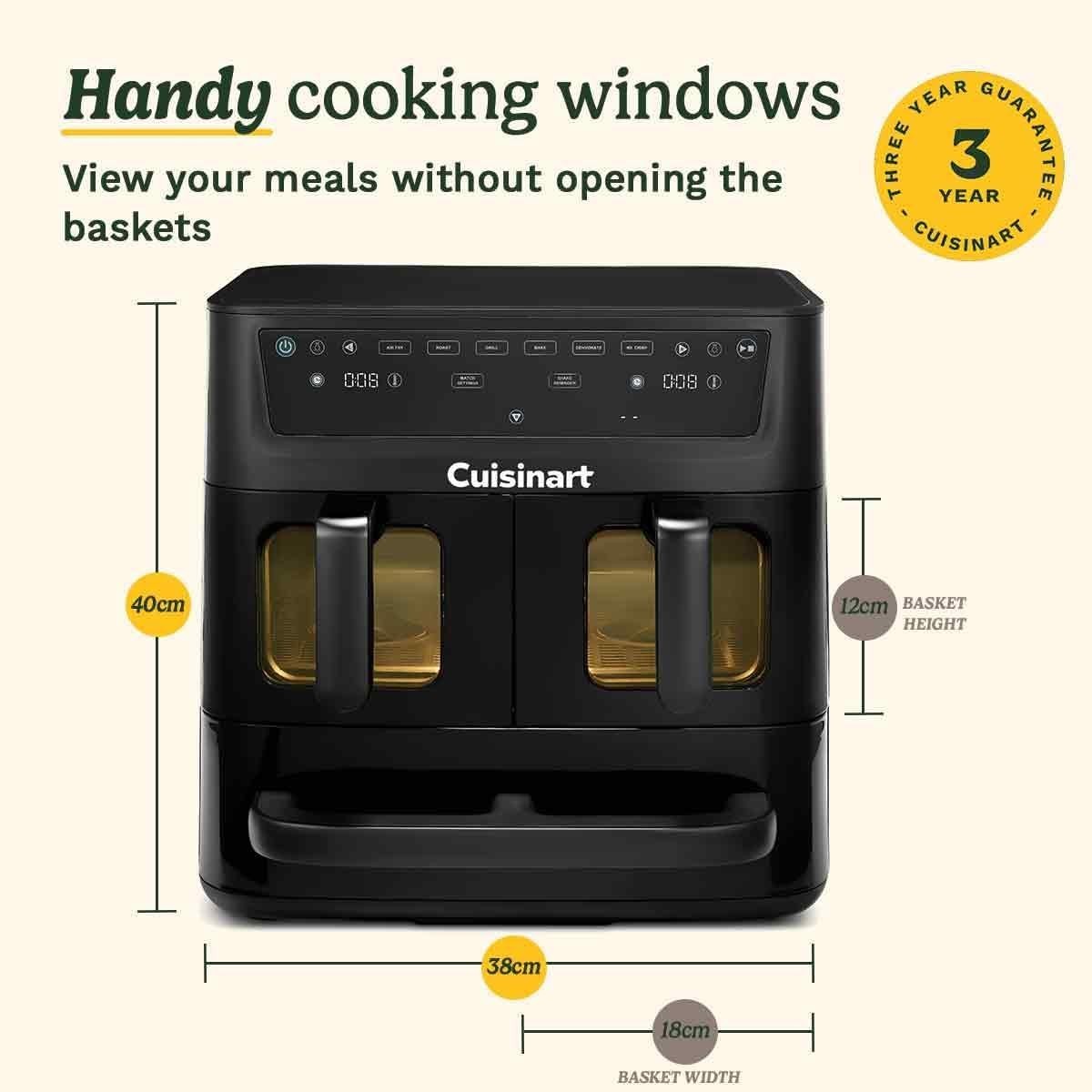 13.6L Tri-Zone Air Fryer Oven XXL 9-in-1 PFAS-Free Dual Baskets + 5L Oven Drawer
