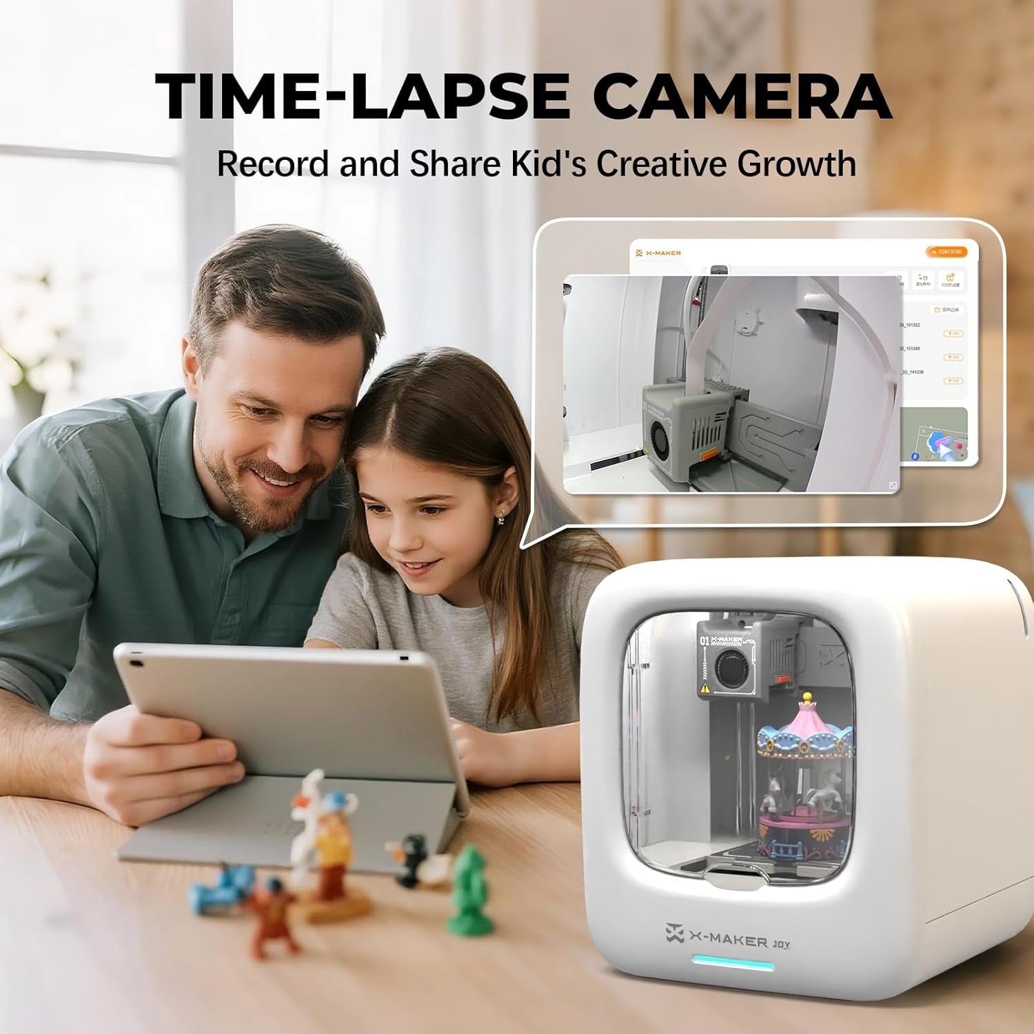 AI Kids 3D Printer App Control Toy Library Fast Print Camera Kit