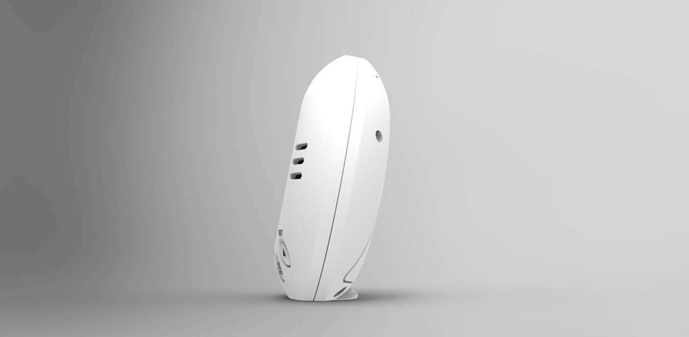 Vibrating Travel Alarm Clock White 75dB Loud Flashing Light Snooze