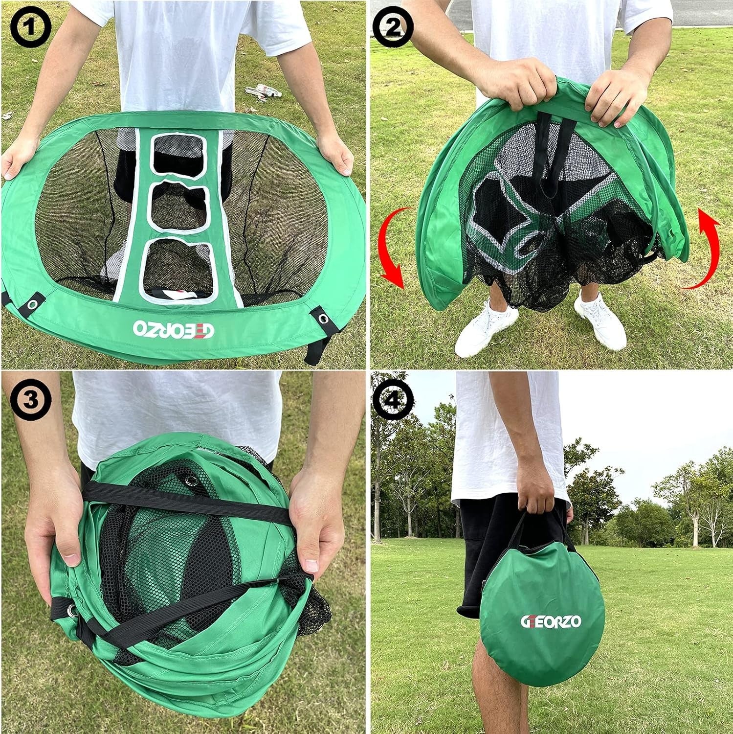 Golf Chipping Net with Hitting Mat Practice Set Indoor Outdoor Training