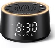 Black Noise Machine for Sleep – 25 Soothing Sounds, Night Light, Timer, Travel