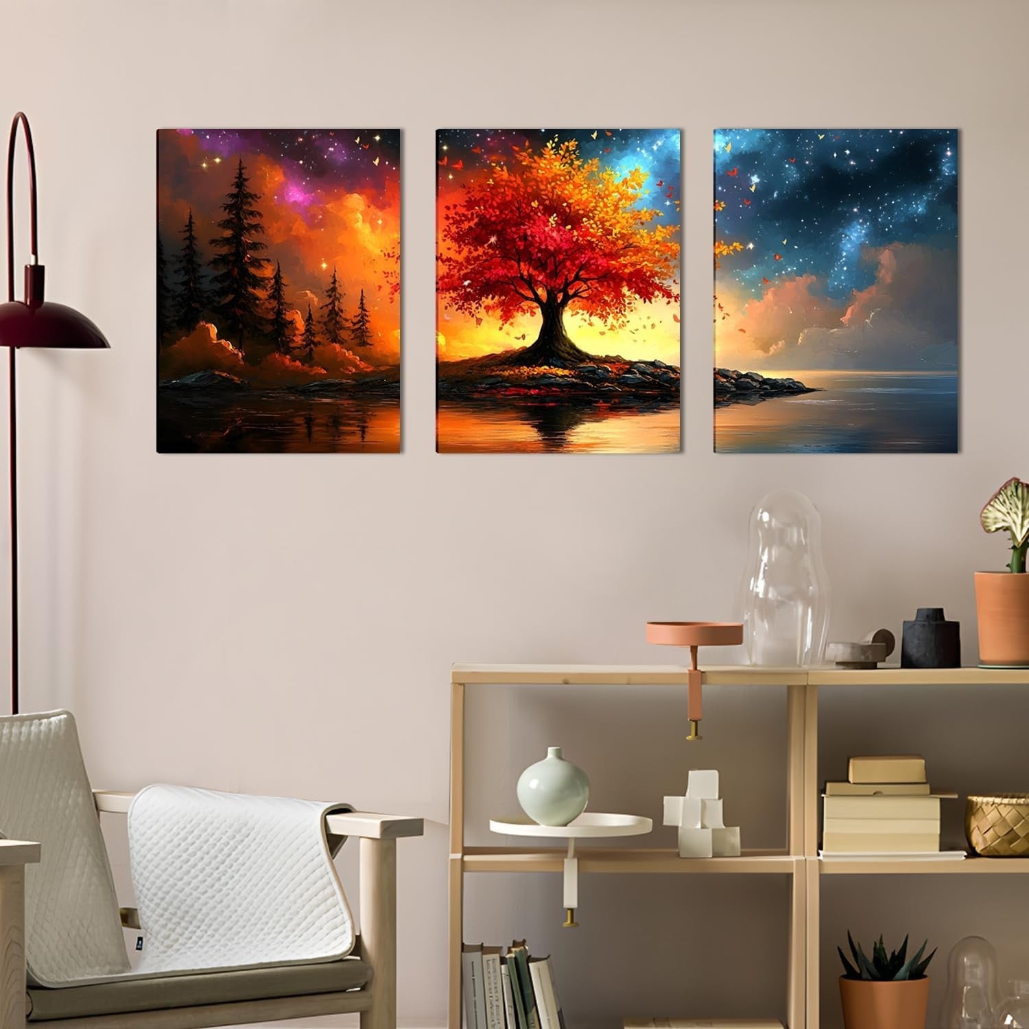 Abstract Tree of Life Canvas Wall Art 3pcs 30x40 cm Modern Decor