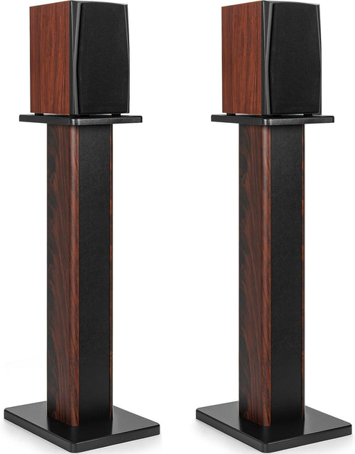 OUUTMEE 90cm Wooden HiFi Speaker Stands Pair Heavy Duty Sand Fill Design