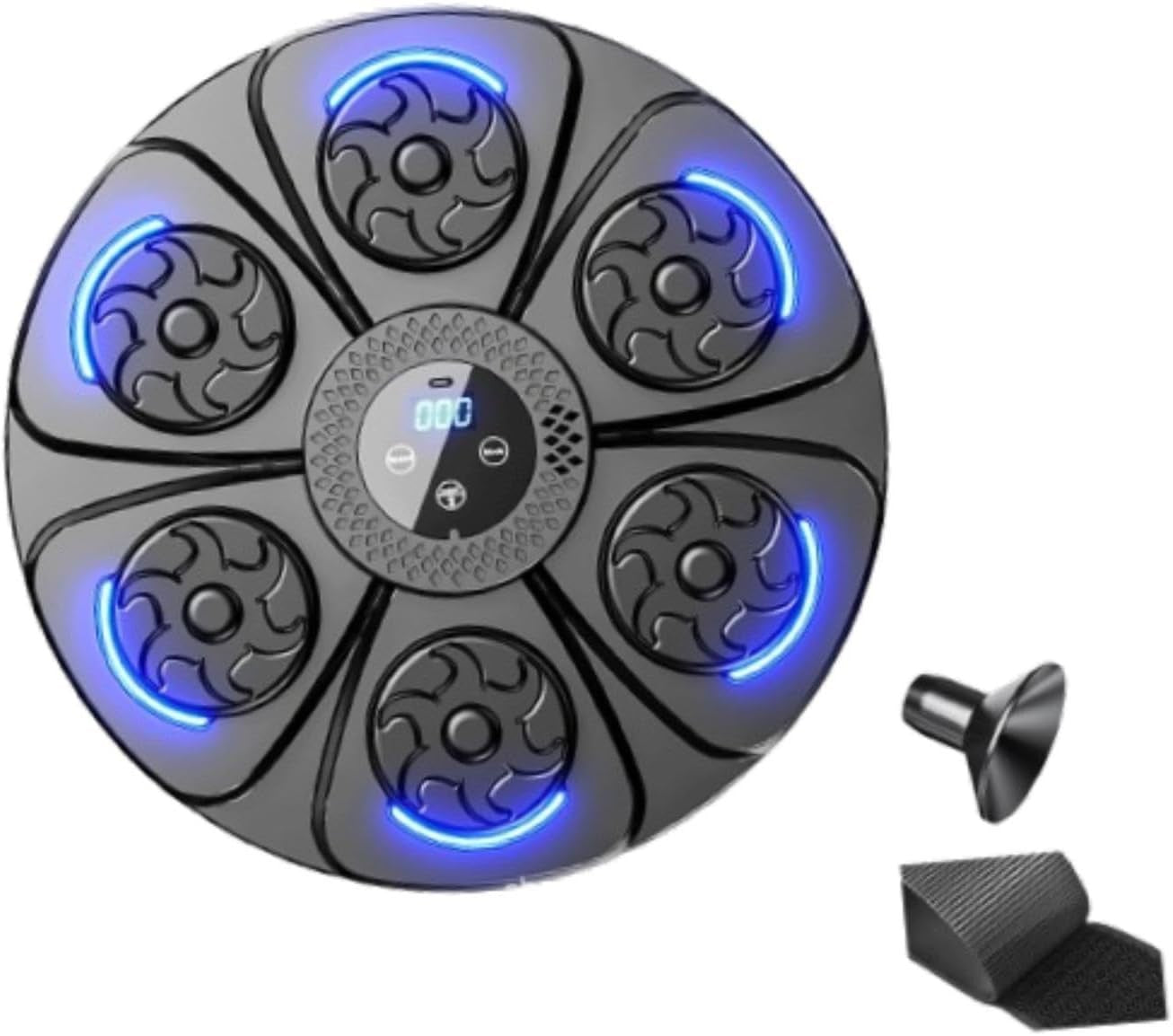 Music Boxing Wall Target Black Blue LED Reaction Trainer No Gloves
