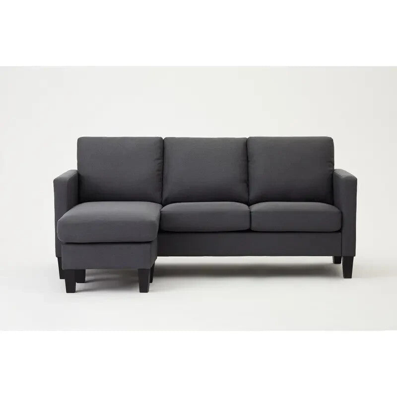 Grey 3 Seater L Shaped Sofa Bed Reversible Chaise Corner Lounge Couch