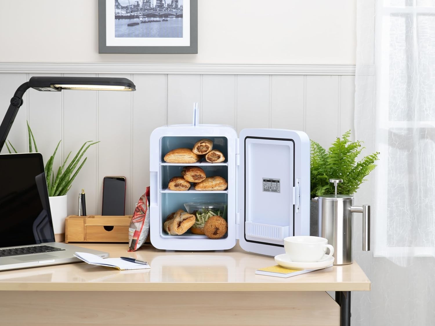 Portable Mini Fridge Cooler & Warmer 10L Compact AC/DC Small Free-Standing