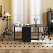 130CM Extending Dining Table with Drawers & Castors for Small Spaces