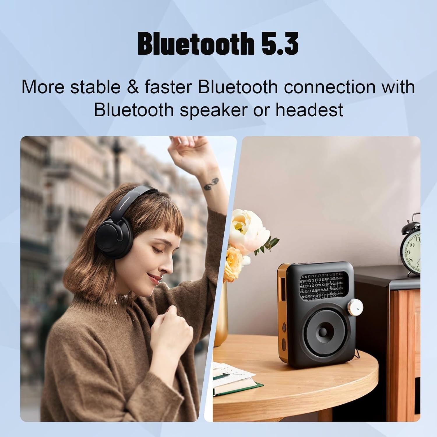 128GB MP3 Player Bluetooth 5.3 Touch Screen FM Radio Speaker